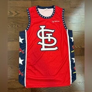 St. Louis Cardinals Basketball Jersey Shirt Adult Size XL Air National Guard￼